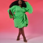 Tie Waist Wrap Dress image number null