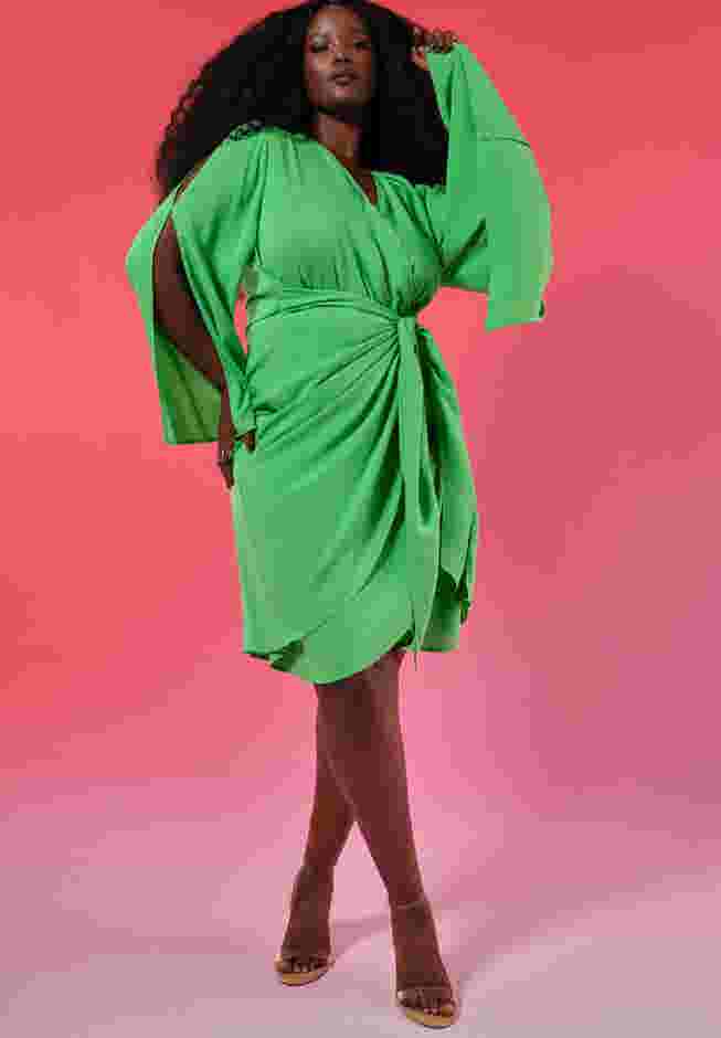 Tie Waist Wrap Dress image number 3