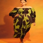 Off The Shoulder Pleated Dress image number null