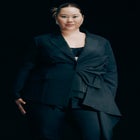 Mixed Media Blazer image number null