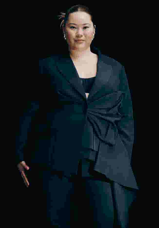 Mixed Media Blazer image number 4