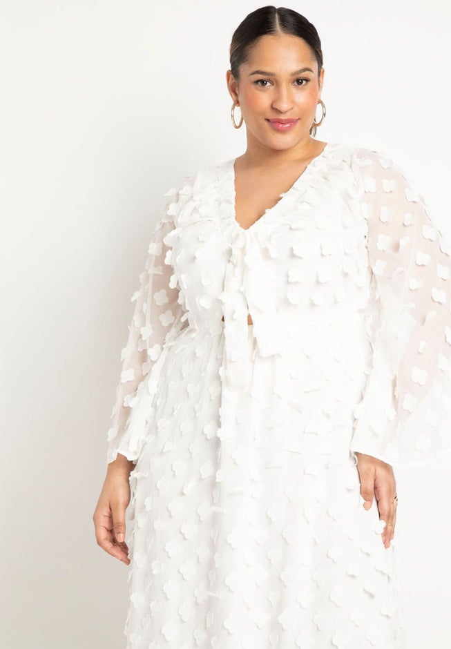 Textured Maxi With Ruched Neckline image number null