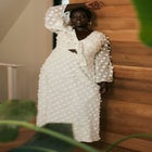 Textured Maxi With Ruched Neckline image number null