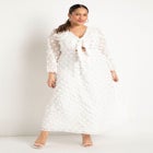 Textured Maxi With Ruched Neckline image number null