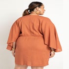 Draped Linen Dress image number null