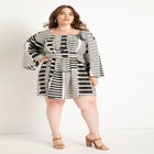 Flare Sleeve Mini Dress image number null