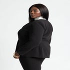 The 365 Semi Stretch Double Breast Collarless Blazer image number 1
