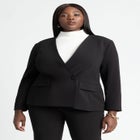 The 365 Semi Stretch Double Breast Collarless Blazer image number 0