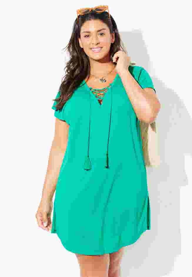 Esme Lace Up Cover Up Dress image number 0