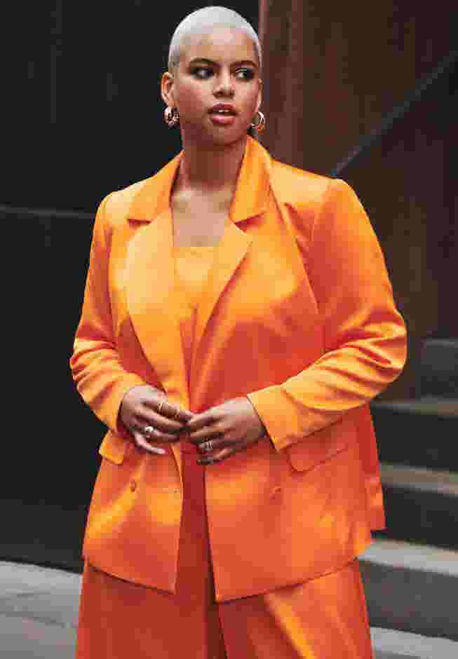Oversized Satin Blazer image number 0