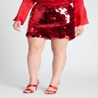Paillette Sequin Mini Skirt image number null