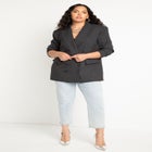 Menswear Pinstripe Blazer image number null