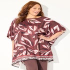 Printed Boatneck Poncho image number 1