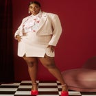 Tweed Crop Blazer image number null