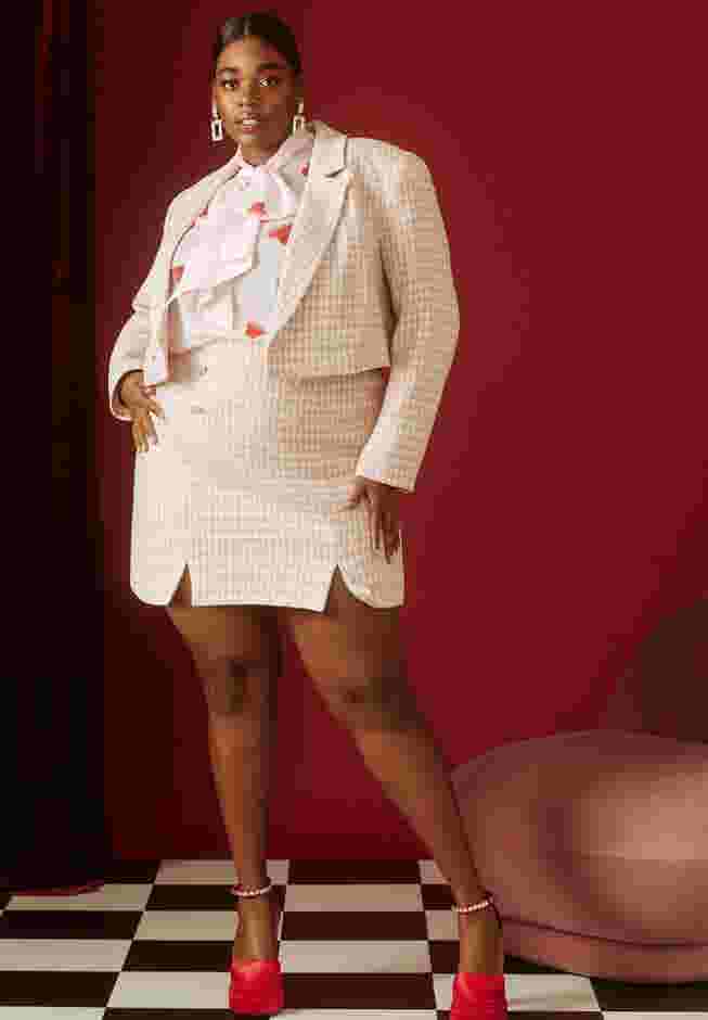 Tweed Crop Blazer image number 3