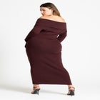Off Shoulder Sweater Midi Dress image number null