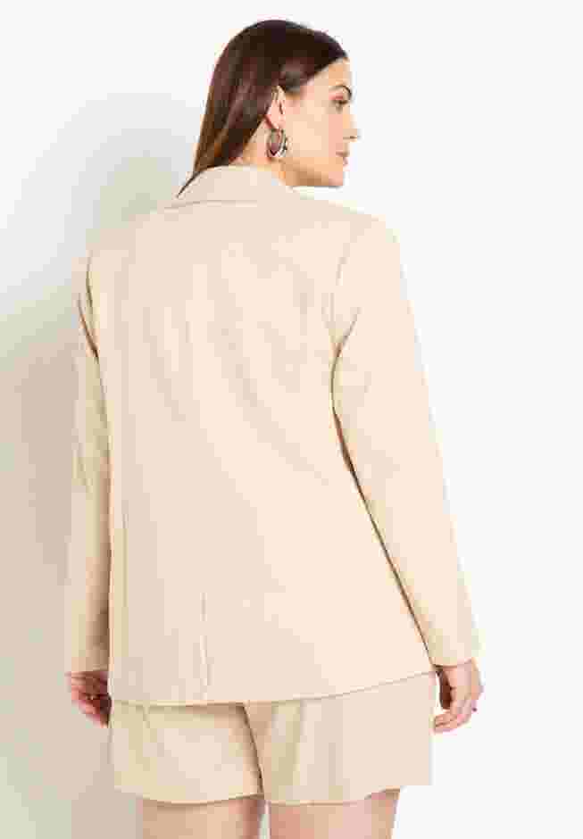 Long Relaxed Linen Blazer image number 1
