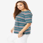 Stretch Cotton Cuff Tee image number null