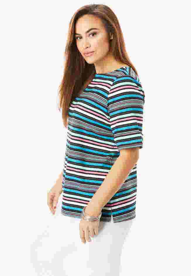Stretch Cotton Cuff Tee image number 4