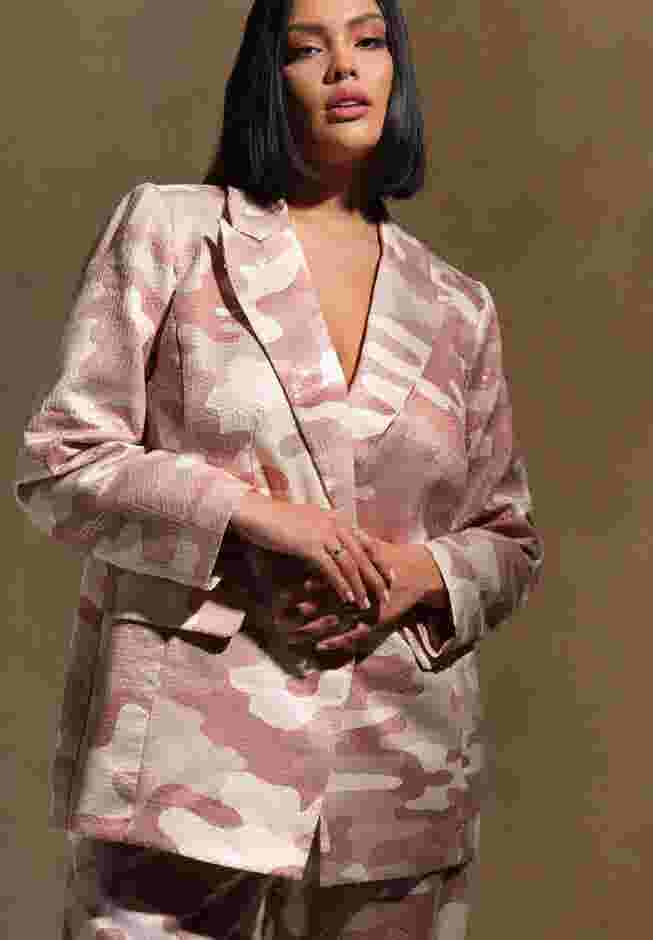 Printed Sequin Blazer image number 3