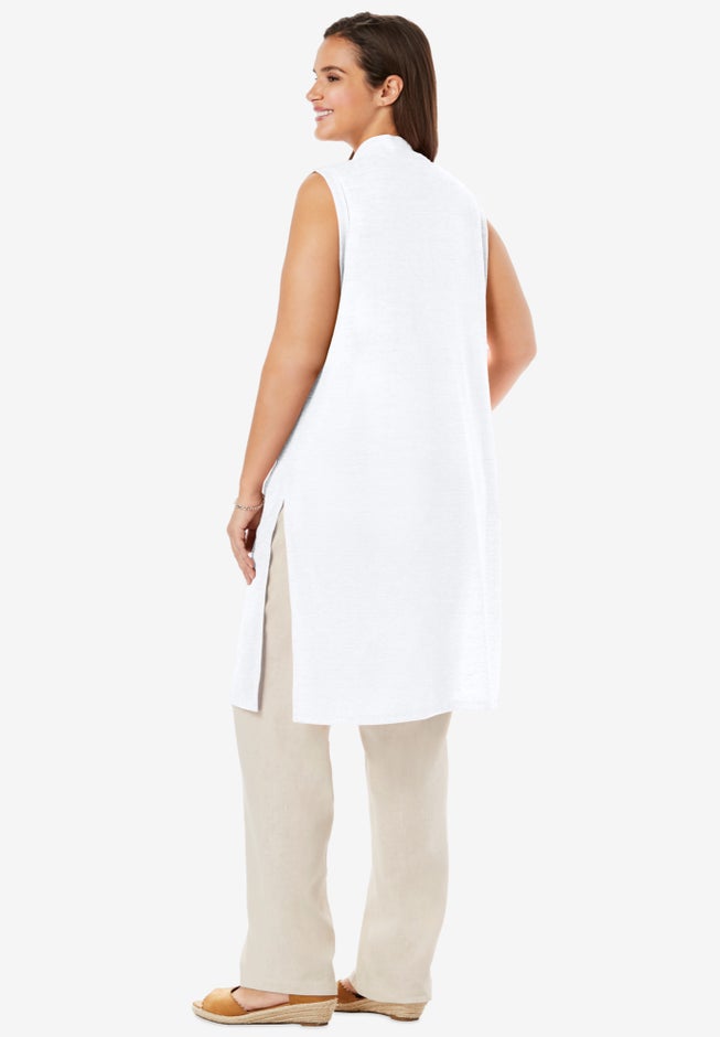 Lightweight Linen Vest Sweater image number 1