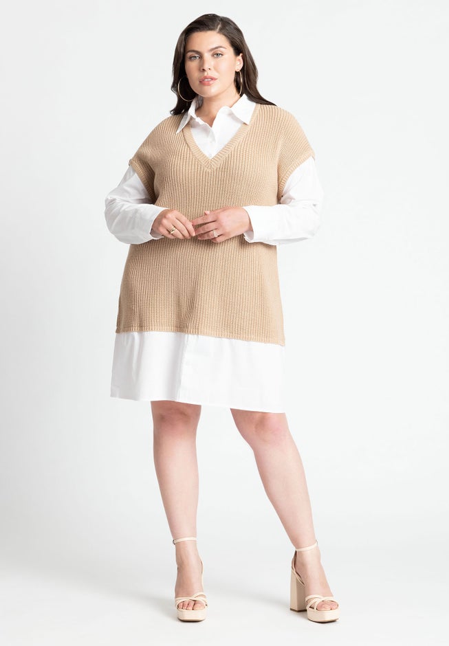 Twofer Shirt Dress image number null