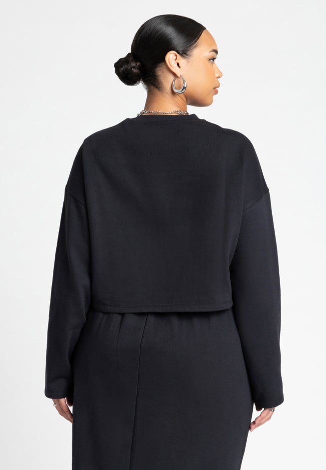 Oversized Cropped Sweatshirt image number 1