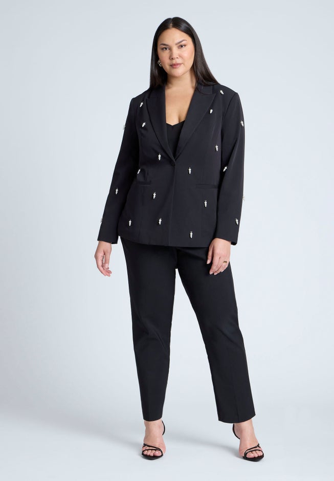 Pearl Detail Blazer image number null