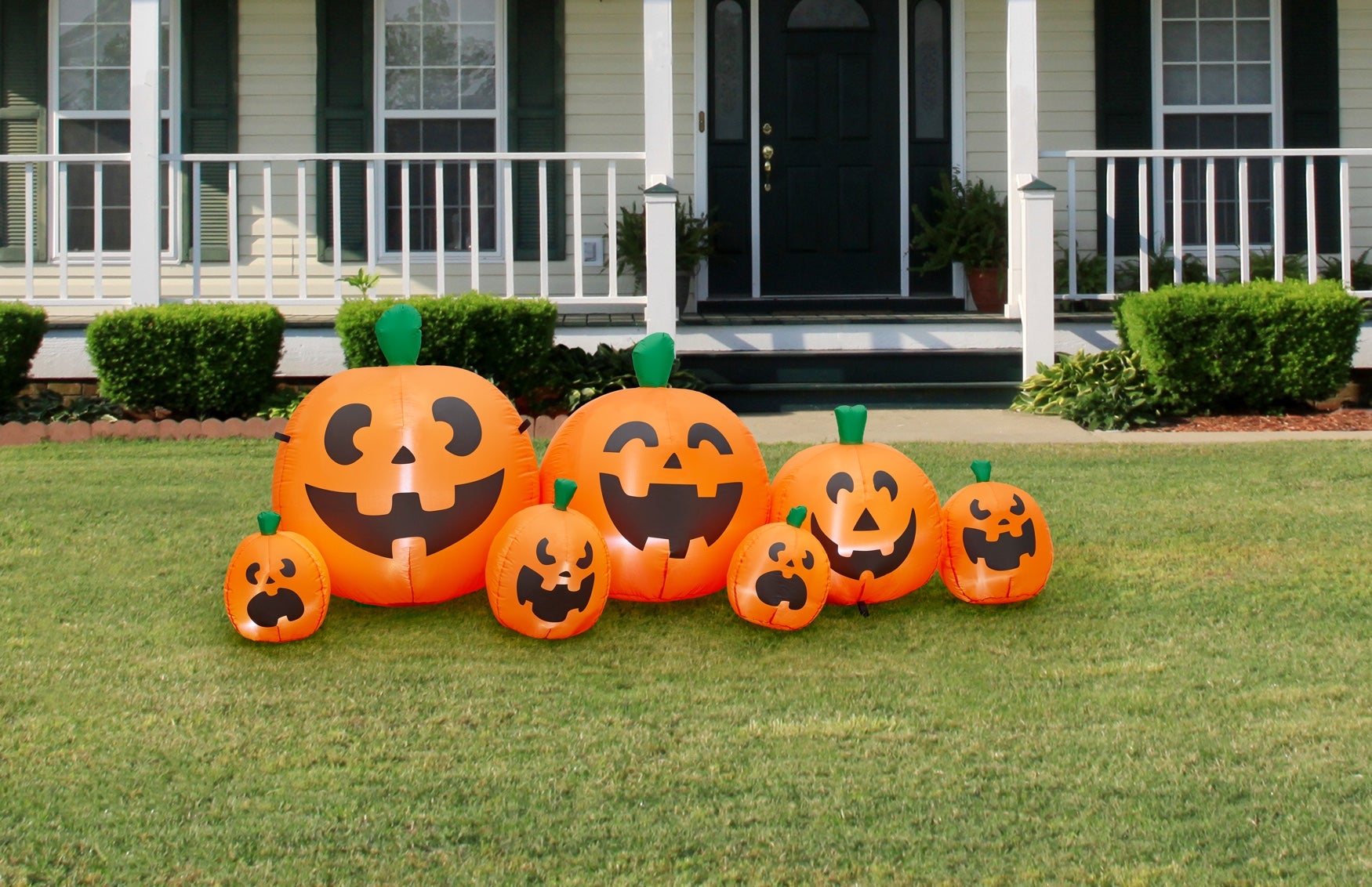 7 1/2' Jack-O-Lantern Inflatables, Set of 7 image number 0