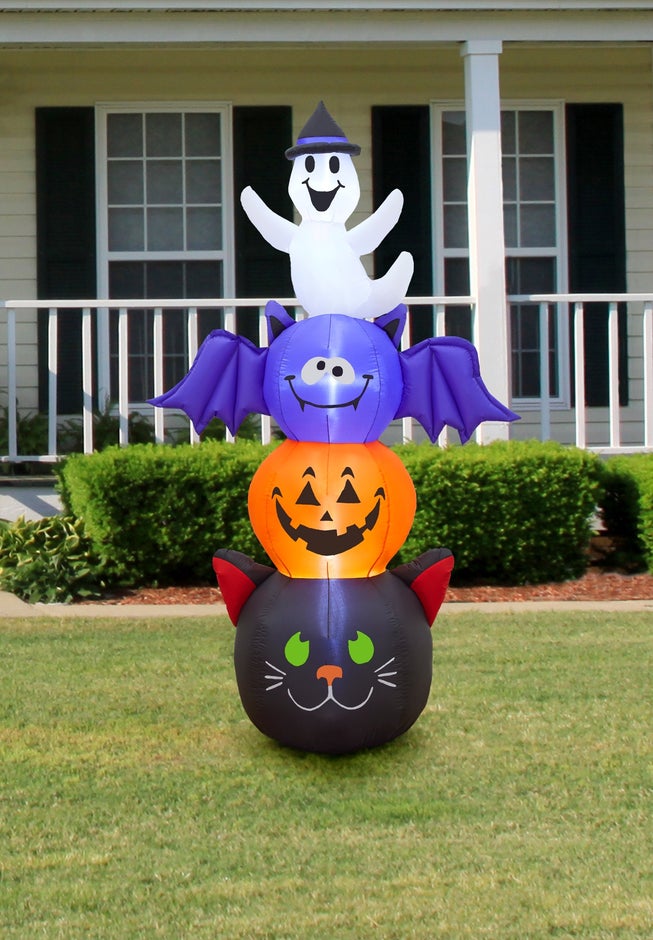 6' Halloween Stacked Inflatable Figures image number 0