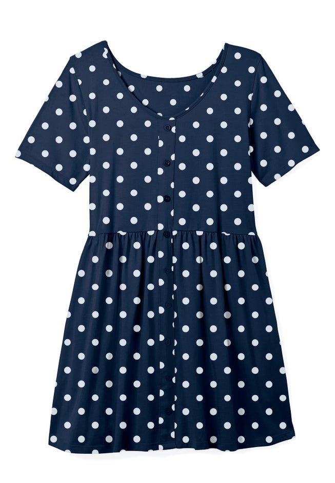 Short-Sleeve Empire Waist Tunic image number 1