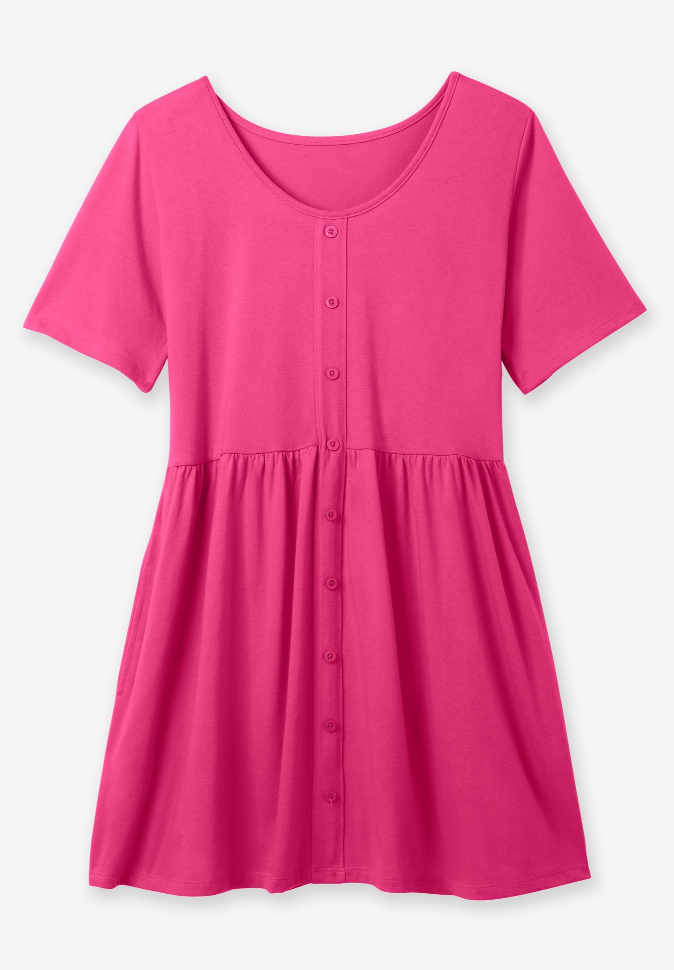 Short-Sleeve Empire Waist Tunic image number 3