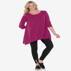 French Terry Handkerchief Hem Tunic image number null