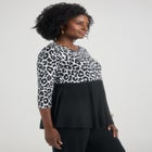 Printed Yoke Trapeze Tee image number null