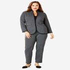 2-Piece Ponte Pantsuit with Ruffle Trim image number null