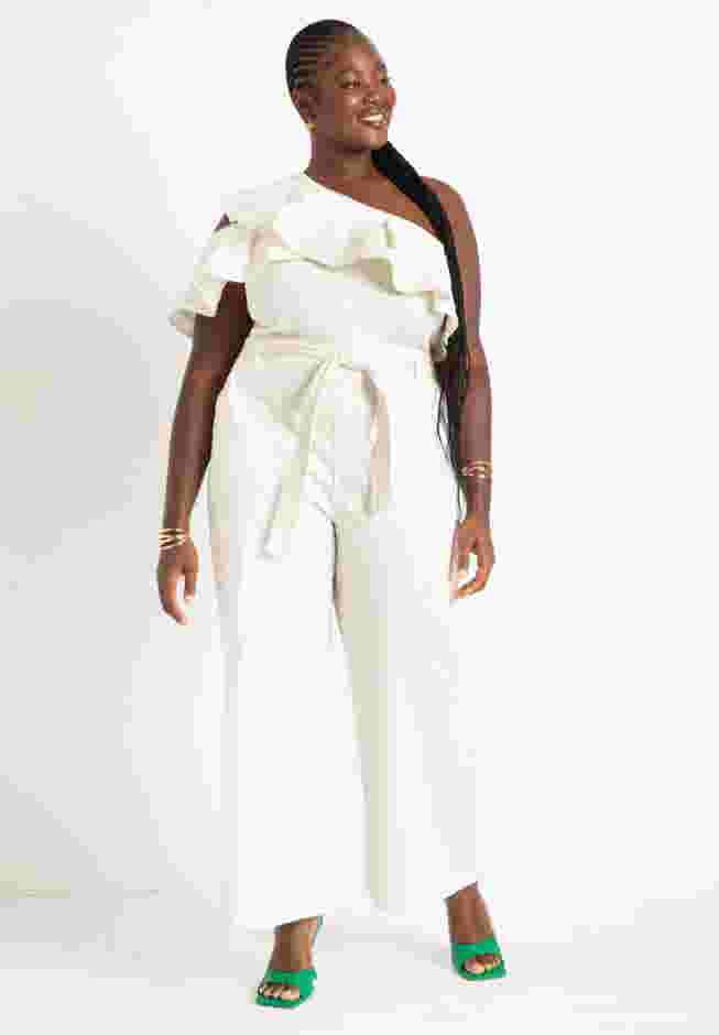 Ruffle One Shoulder Jumpsuit image number 0