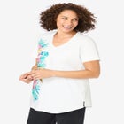 Two-Piece V-Neck Tunic & Capri Set image number null