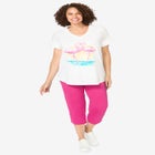 Two-Piece V-Neck Tunic & Capri Set image number null