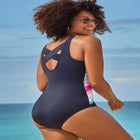 Chlorine Resistant Crossback One Piece Swimsuit image number null