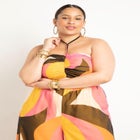 Halter Neckline Wide Leg Jumpsuit image number null