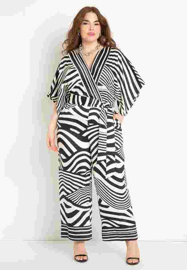 Combo Scarf Print Jumpsuit image number 1