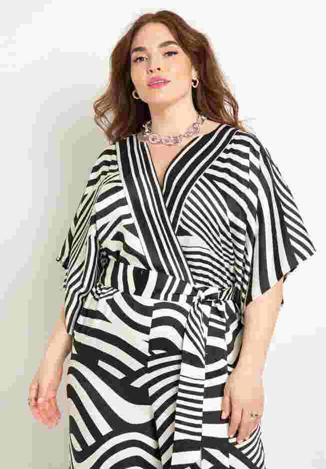 Combo Scarf Print Jumpsuit image number 2