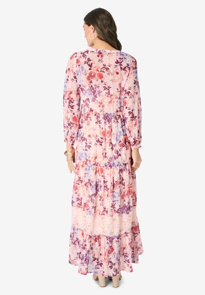 Lace Tiered Maxi Dress image number 2