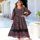 Lace Tiered Maxi Dress image number null