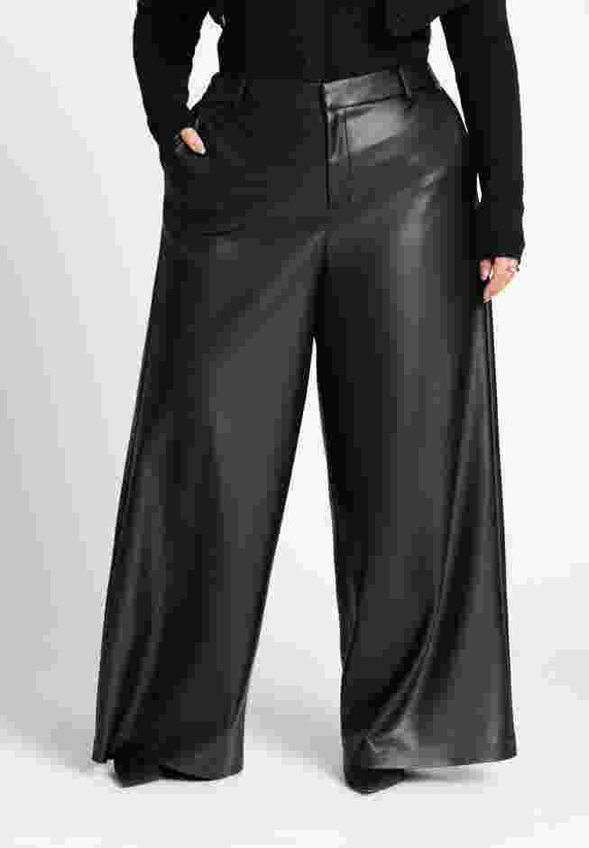 Wide Leg Faux Leather Pant image number 2