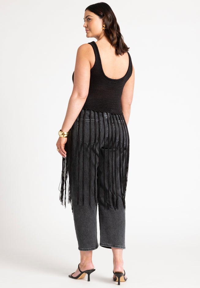 Fringe Sweater Tank image number null