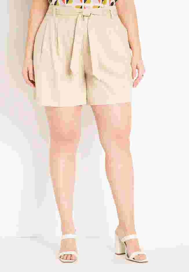 Belted Relaxed Linen Short image number 1
