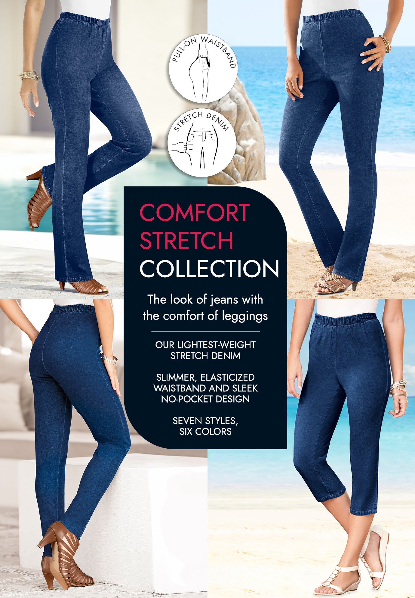 Plus Size Comfort Stretch Straight Leg Jean image number 3