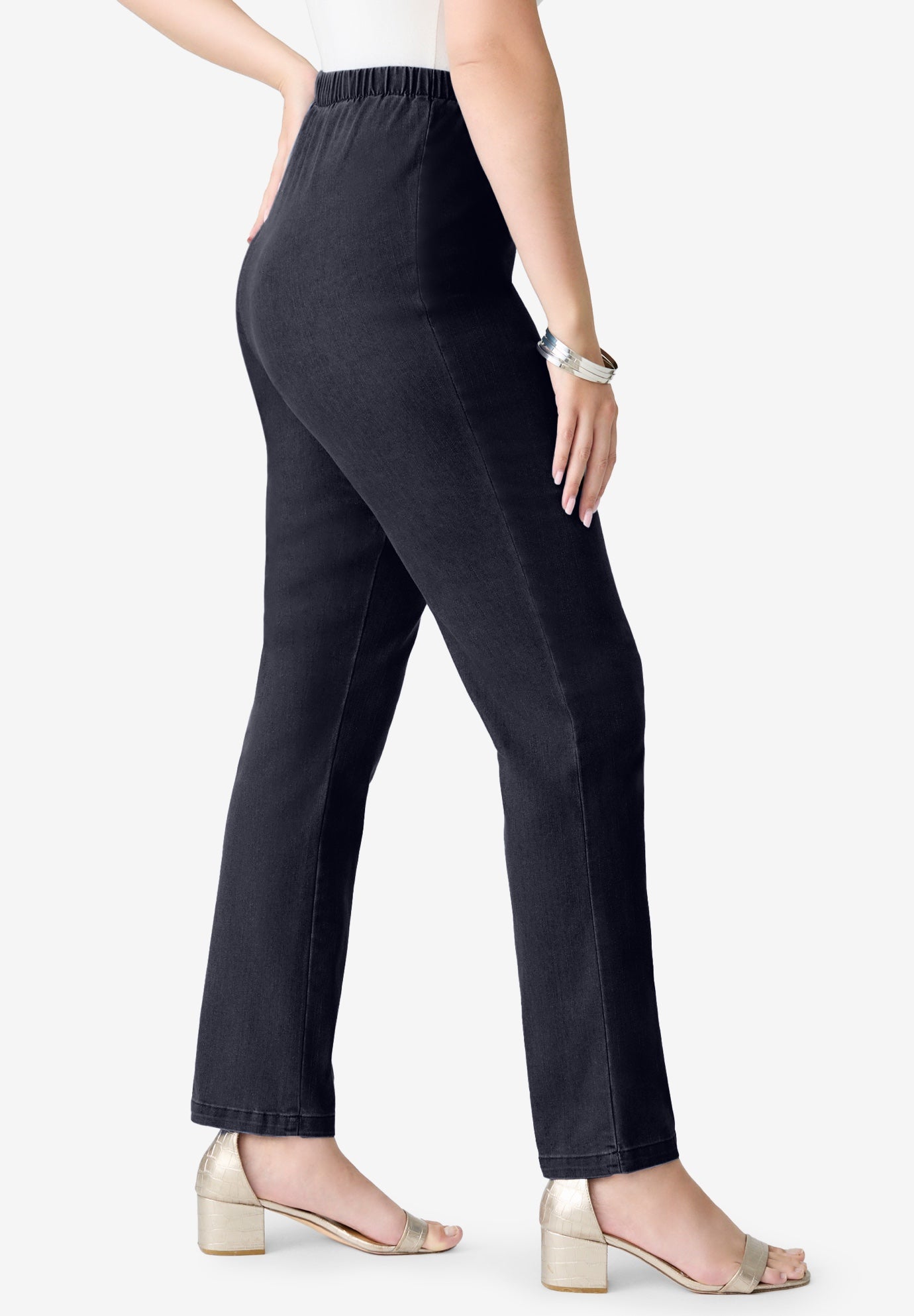 Plus Size Comfort Stretch Straight Leg Jean image number 3