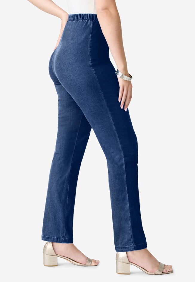 Plus Size Comfort Stretch Straight Leg Jean image number 3